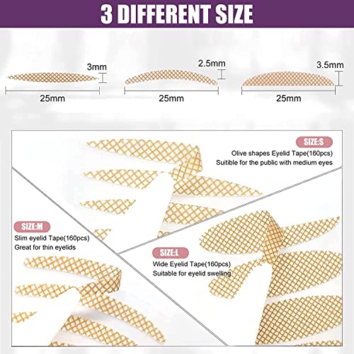 Eyelid Tape Stickers, Double Eyelid Strips, Natural Invisible Single Side Eye...