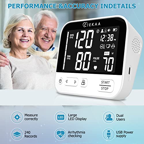 Blood Pressure Monitor - Automatic Upper Arm BP Machine, Accurate Adjustable ...