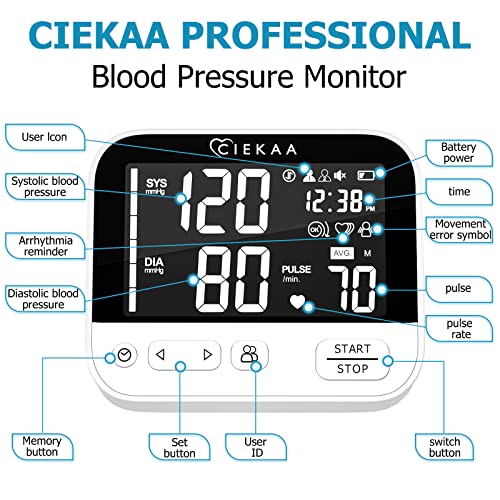 Blood Pressure Monitor - Automatic Upper Arm BP Machine, Accurate Adjustable ...