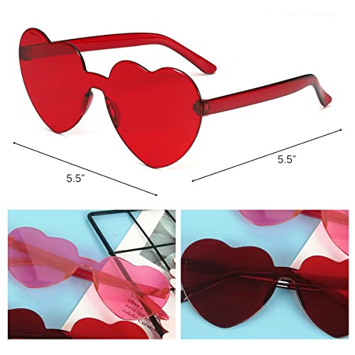 Cieovo 2 Pieces Glitter Valentines Day Heart Headbands Glitter Heart Headband...