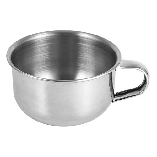 Cimenn New Stainless Steel Metal Shaving Soap Mug Bowl Cup Shaver Razor Clean...