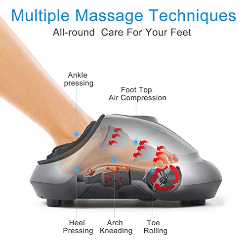 CINCOM Foot Massager with Heat & Air Compression for Foot Deep Shiatsu Kneadi...