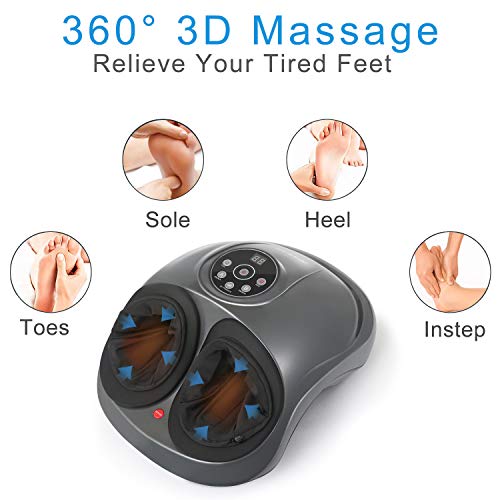 CINCOM Foot Massager with Heat & Air Compression for Foot Deep Shiatsu Kneadi...