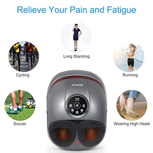 CINCOM Foot Massager with Heat & Air Compression for Foot Deep Shiatsu Kneadi...
