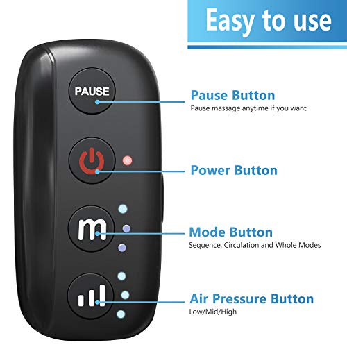 CINCOM Rechargeable Leg Massager for Circulation, Wireless Air Leg Compressio...