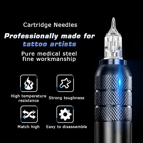 Tattoo Needle Cartridges, CINRA 60Pcs Tattoo Cartridge Needles Mix Size 3RL 5...