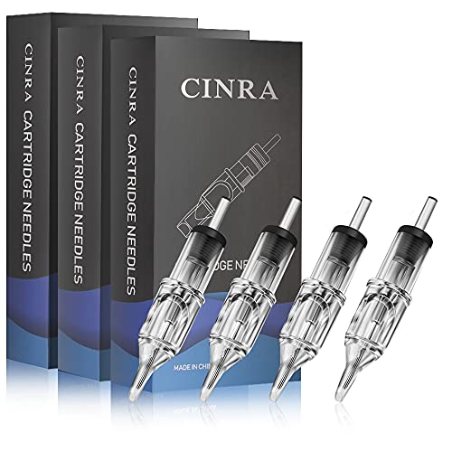 Tattoo Needle Cartridges, CINRA 60Pcs Tattoo Cartridge Needles Mix Size 3RL 5...