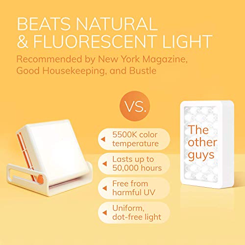 Circadian Optics Light Therapy Lamp - UV-Free LED Happy Mood Lamps with 10,00...