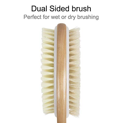 2PACK CITISSE Shower Brush Set - Back Cleaning Scrubber with Soft and Stiff B...