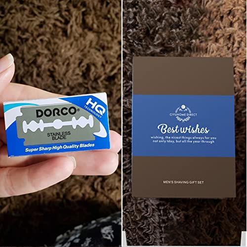 Men's Wet Shaving Kit, Include 3 Items:Shave Brush,Stainless Steel Bowl and S...