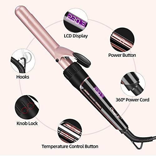 CkeyiN Curling Iron Set 5 in 1 Curling Wand 30s Instant Heat Up Hair Curler w...
