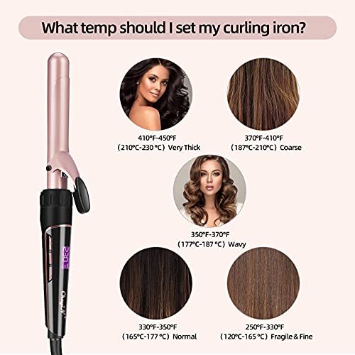CkeyiN Curling Iron Set 5 in 1 Curling Wand 30s Instant Heat Up Hair Curler w...