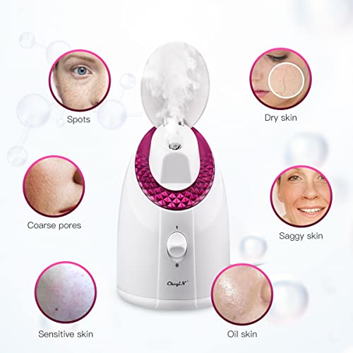 Facial Steamer CkeyiN Nano Ionic Facial Steamer with Adjustable Angle Mist Hu...
