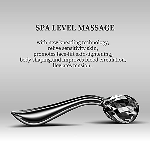 Stainless Steel Face Roller with Travel Pouch, Face Massager Roller for Face,...