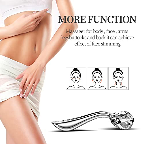 Stainless Steel Face Roller with Travel Pouch, Face Massager Roller for Face,...