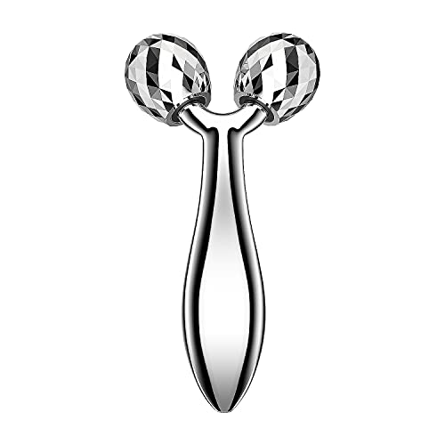 Stainless Steel Face Roller with Travel Pouch, Face Massager Roller for Face,...