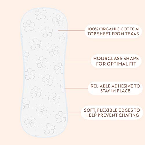Claene Organic Cotton Panty Liners, Unscented,Thin, Cruelty-Free, Daily, Brea...