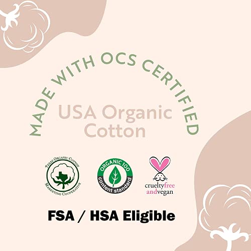 Claene Organic Cotton Panty Liners, Unscented,Thin, Cruelty-Free, Daily, Brea...