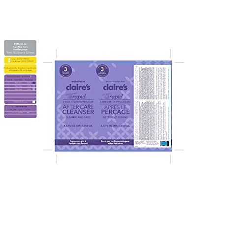 Claire’s Ear Piercing After Care Solution for New Piercings Rapid 3 Week Care...