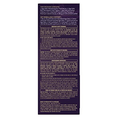 Clairol Age Defy Permanent Hair Dye, 5R Medium Auburn Hair Color, 1 Count