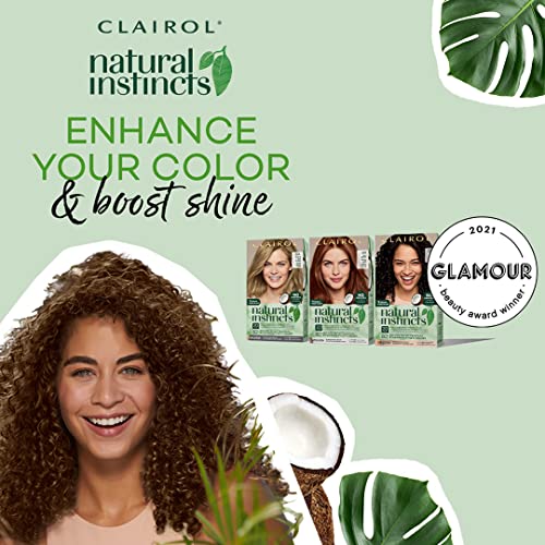 Clairol Natural Instincts Demi-Permanent Hair Dye, 6BZ Light Caramel Brown Ha...