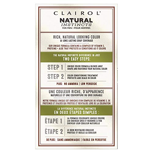 Clairol Natural Instincts Demi-Permanent Hair Dye for Men, M11 Medium Brown H...
