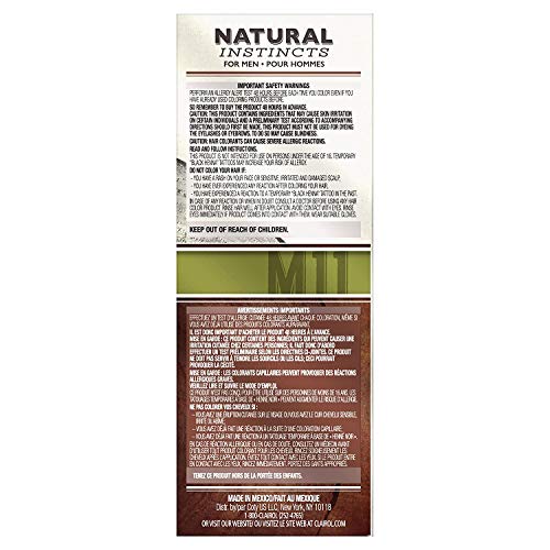 Clairol Natural Instincts Demi-Permanent Hair Dye for Men, M11 Medium Brown H...
