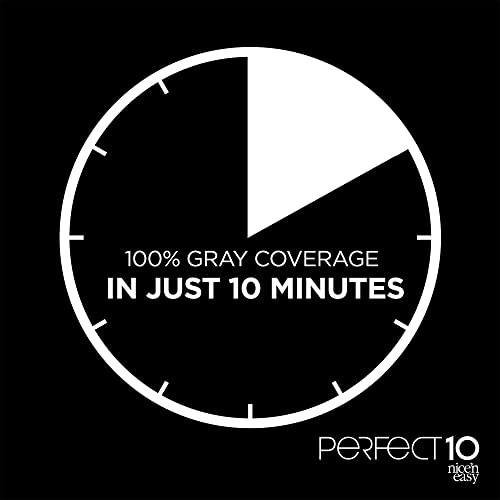 Clairol Nice‘n Easy Perfect 10 Permanent Hair Dye, 2 Black Hair Color, 2 Count