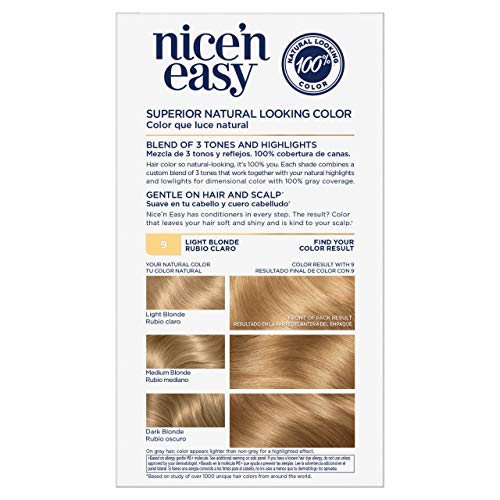Clairol Nice'N Easy CrÃƒ¨me 9 Light Blonde (Pack of 3) (Packaging May Vary)