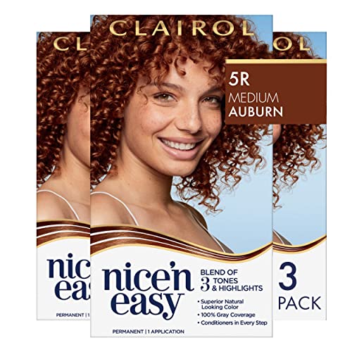 Clairol Nice'N Easy Crème 5R Medium Auburn (Pack of 3) (Packaging May Vary)