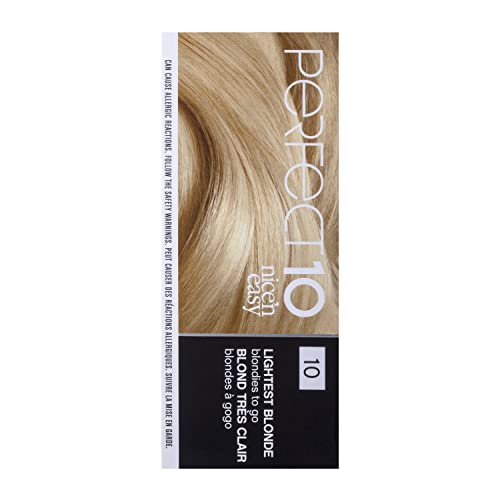 Clairol Nice'n Easy Perfect 10 Permanent Hair Dye, 10 Lightest Blonde Hair Co...
