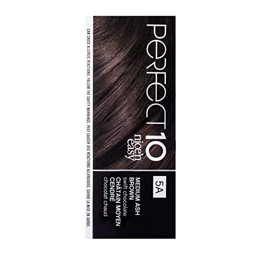 Clairol Nice'n Easy Perfect 10 Permanent Hair Dye, 5A Medium Ash Brown Hair C...