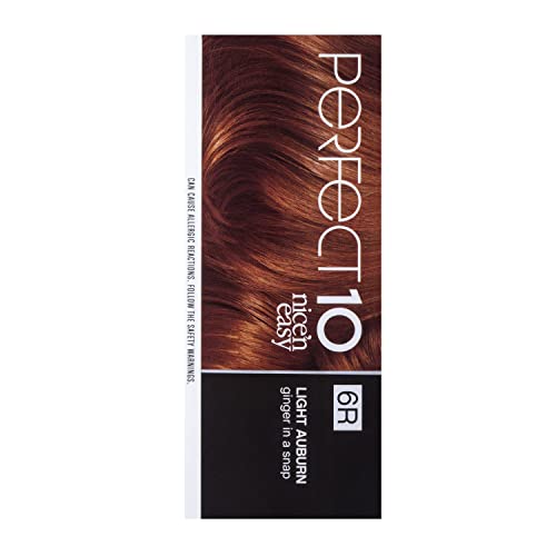 Clairol Nice'n Easy Perfect 10 Permanent Hair Dye, 6R Light Auburn Hair Color...