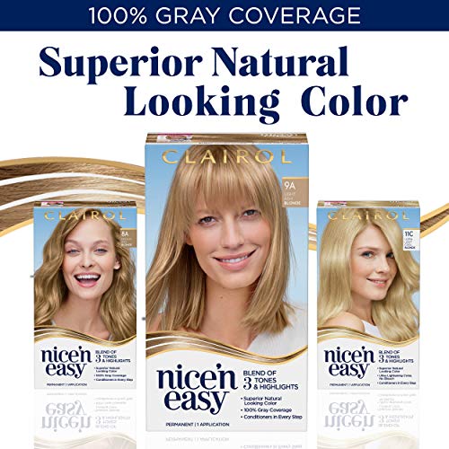 Clairol Nice'n Easy Permanent Hair Color, 9G Light Golden Blonde, Pack of 1