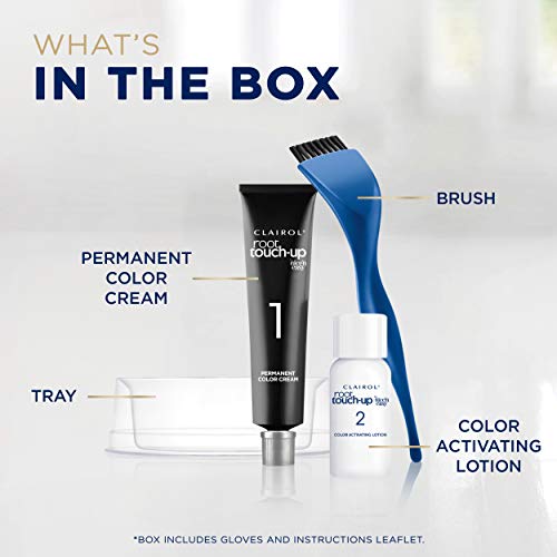 Clairol Root Touch-Up by Nice'n Easy Permanent Hair Dye, 4 Dark Brown Hair Co...