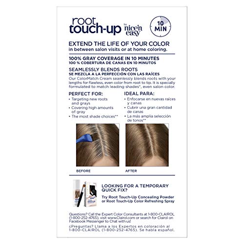 Clairol Root Touch-Up by Nice'n Easy Permanent Hair Dye, 6 Light Brown Hair C...