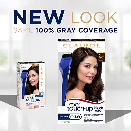 Clairol Root Touch-Up by Nice'n Easy Permanent Hair Dye, 6 Light Brown Hair C...