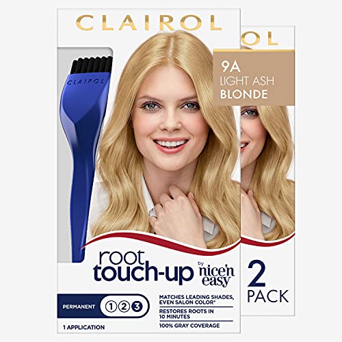 Clairol Root Touch-Up by Nice'n Easy Permanent Hair Dye, 9A Light Ash Blonde ...