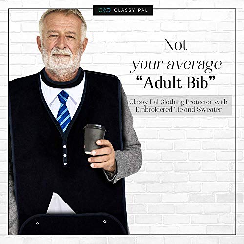 Classy Pal, Adult Bibs for Men, Dress ‘n Dine Clothing Protectors for Eating,...