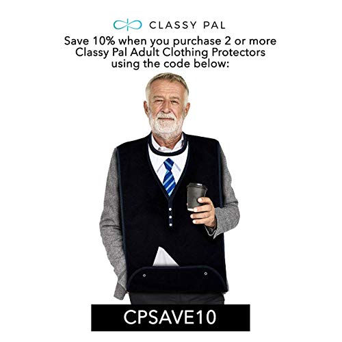 Classy Pal, Adult Bibs for Men, Dress ‘n Dine Clothing Protectors for Eating,...
