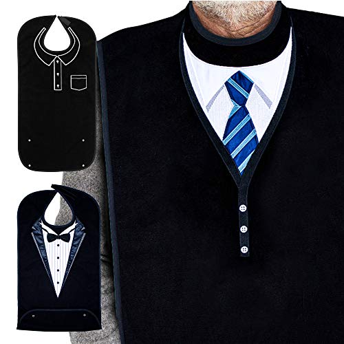 Classy Pal, Adult Bibs for Men, Dress ‘n Dine Clothing Protectors for Eating,...