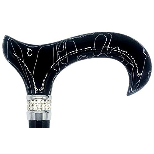 Classy Walking Canes CWC4170BKD Adjustable Black Diamond Cane - Black, 31-38”...