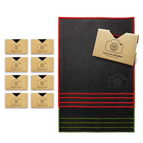 Microfiber Cleaning Cloth, Extra Large [8 Pack] Ultra Premium Quality Lens Mi...