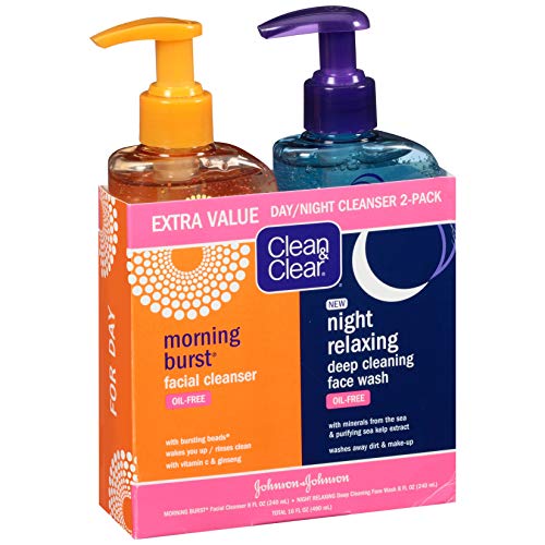 Clean & Clear 2-Pack Day and Night Face Cleanser Citrus Morning Burst Facial ...