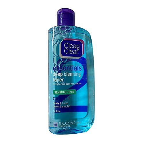 CLEAN & CLEAR Deep Cleaning Astringent Sensitive Skin 8 oz (Pack of 3)