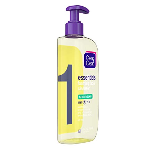 Clean & Clear Essentials Foaming Facial Cleanser for Sensitive Skin, Oil-Free...