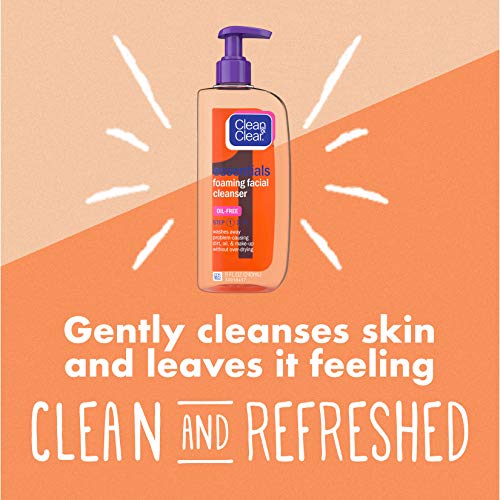 Clean & Clear Essentials Foaming Facial Cleanser, Oil-Free Daily Face Wash wi...