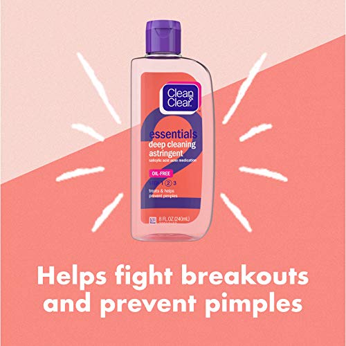 Clean & Clear Essentials Oil-Free Deep Cleaning Face Astringent with 2% Salic...