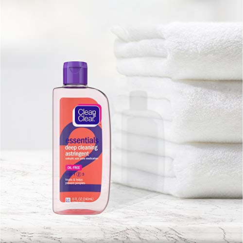 Clean & Clear Essentials Oil-Free Deep Cleaning Face Astringent with 2% Salic...
