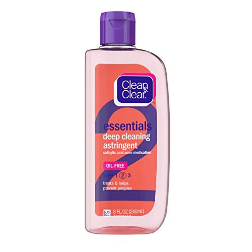 Clean & Clear Essentials Oil-Free Deep Cleaning Face Astringent with 2% Salic...